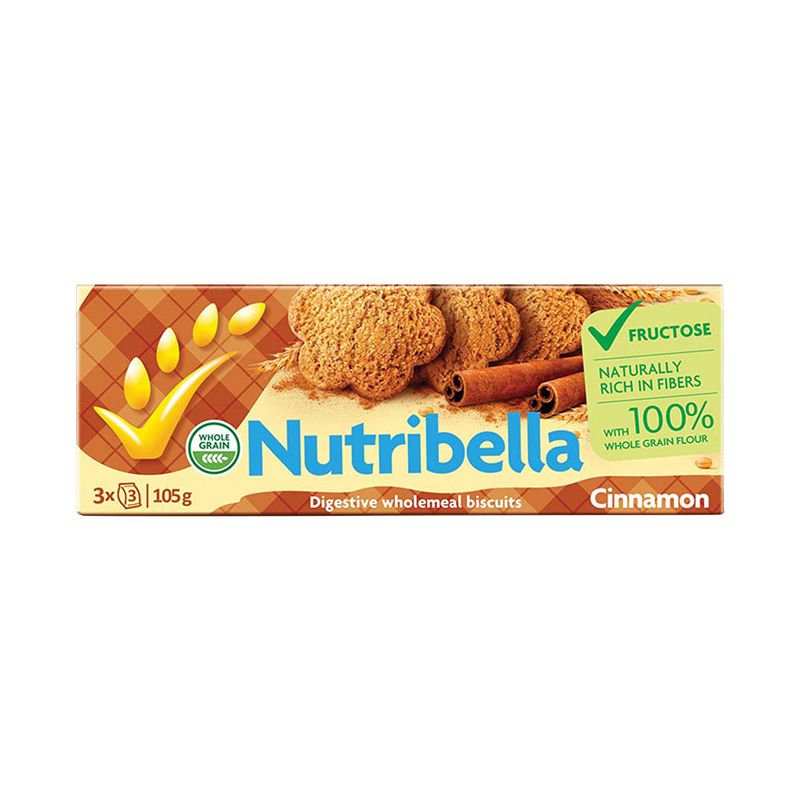 Nutribella teljes kiőrlésű fahéjas vegán keksz