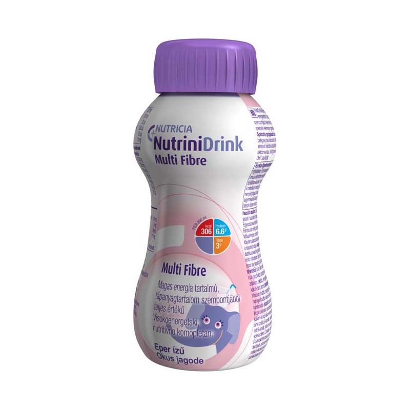 Nutricia NutriniDrink Multifibre eper ízű speciális gyógyászati célra szánt élelmiszer