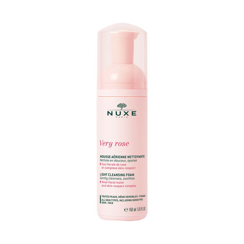 Nuxe Very Rose könnyű arctisztító hab