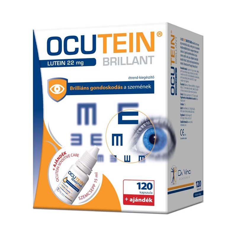 Ocutein Brillant lágyzselatin kapszula Ocutein Sensitive Care szemcseppel