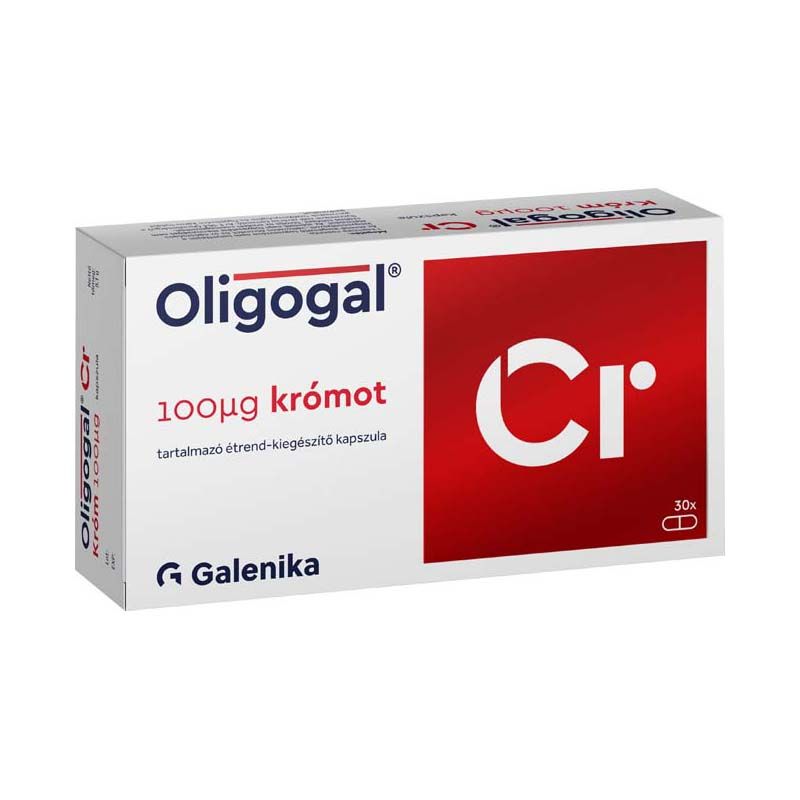 Oligogal Cr 100 μg krómot tartalmazó étrend-kiegészítő kapszula