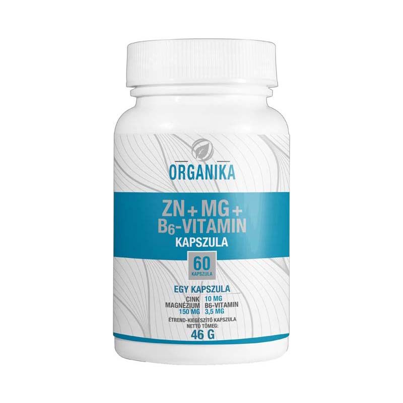 Organika Zn+Mg+B6 vitamin kapszula