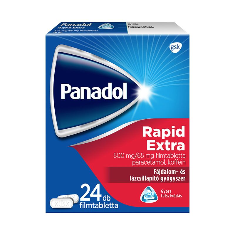Panadol Rapid Extra 500 mg/65 mg filmtabletta