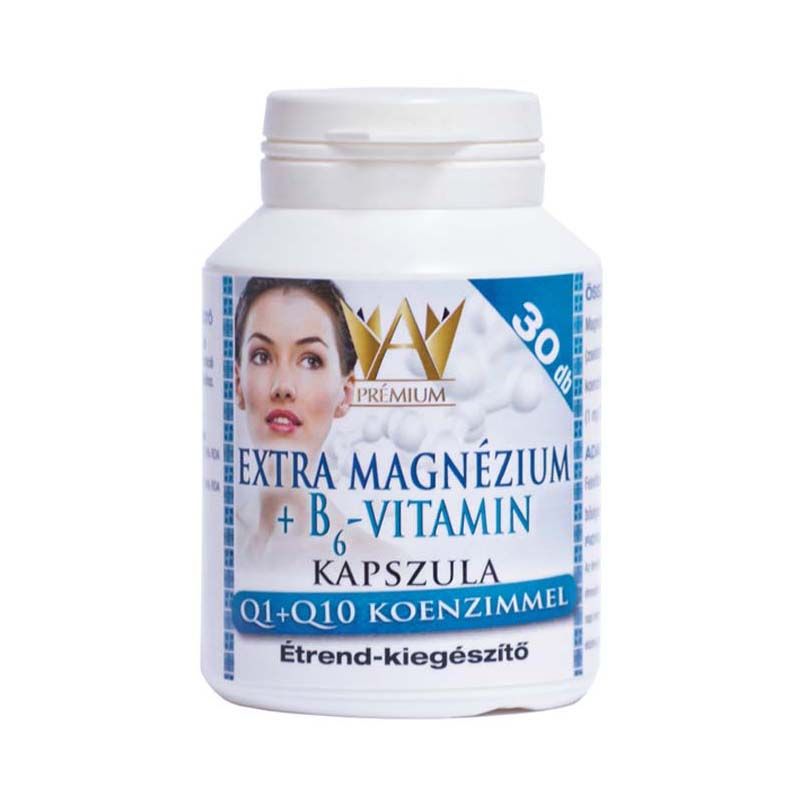 Prémium Extra Magnézium + B6-vitamin kapszula Q1+Q10 koenzimmel