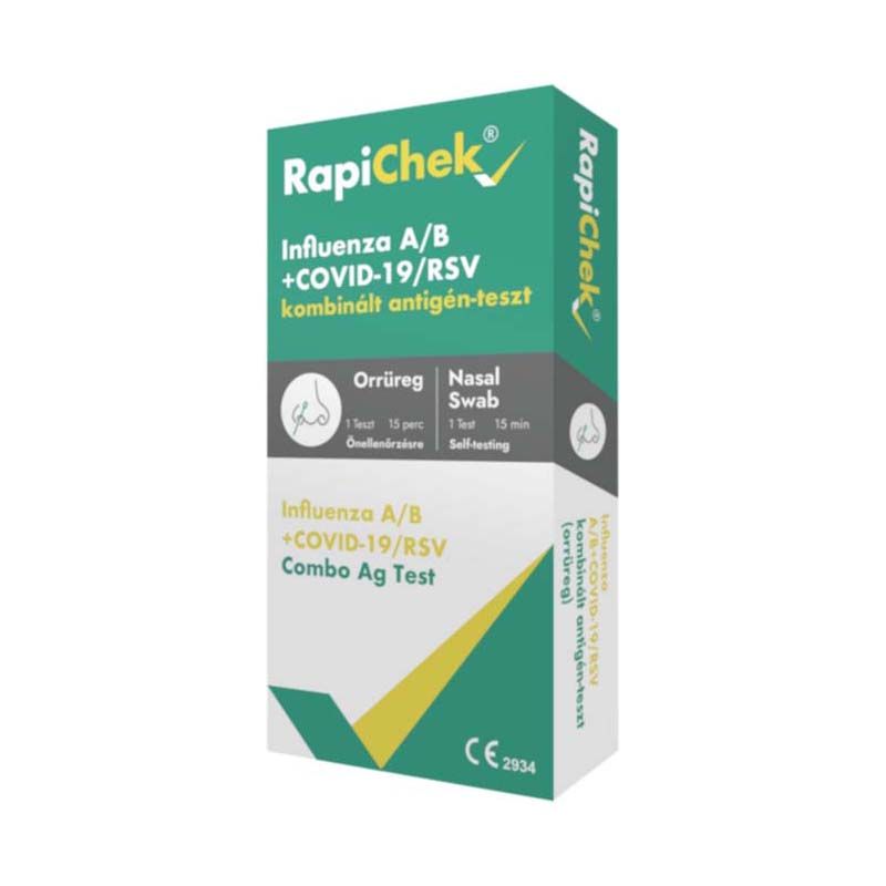 RapiChek Influenza A/B/ SARS-CoV-2/RSV kombinált antigén-gyorsteszt készlet