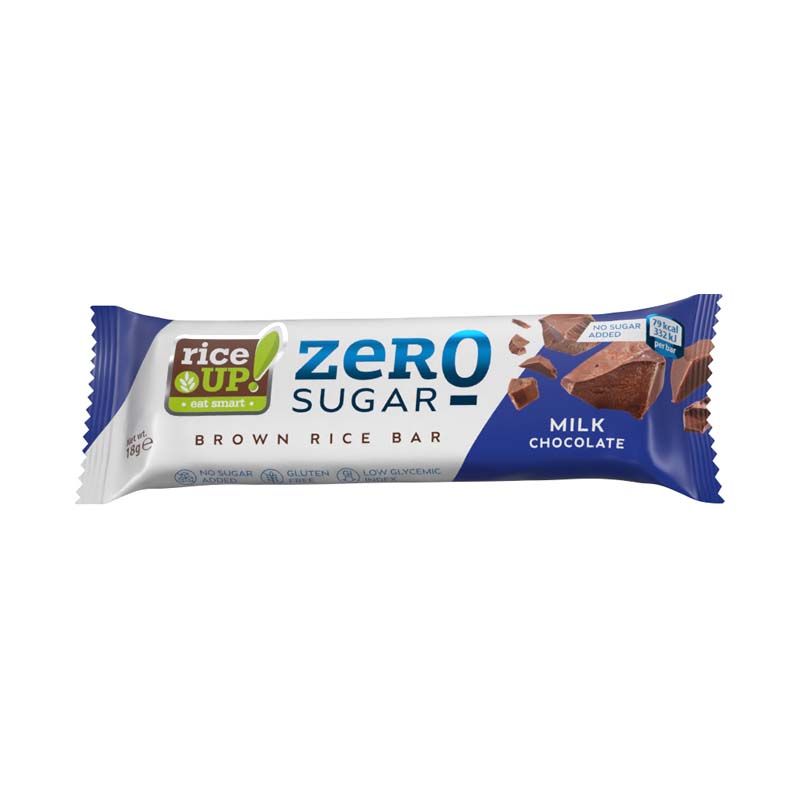 Rice Up Zero rizsszelet tejcsokoládéval hozzáadott cukor nélkül