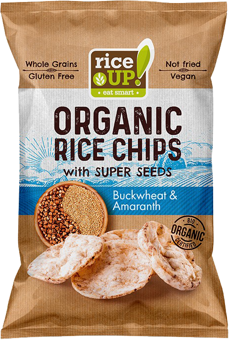 Rice Up Bio barna rizs chips hajdina amarant