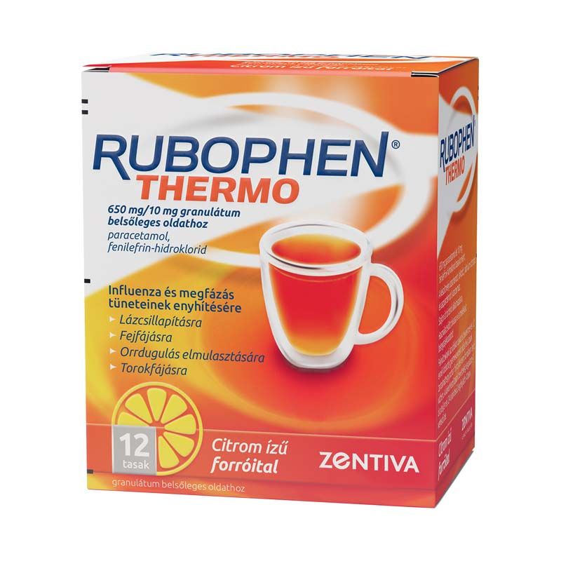 Rubophen Thermo 650 mg/10 mg granulátum belsődleges oldathoz