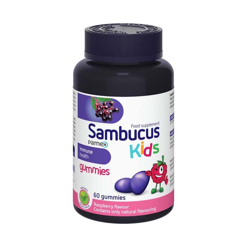 Sambucus Kids málna ízű gumivitamin gyerekeknek