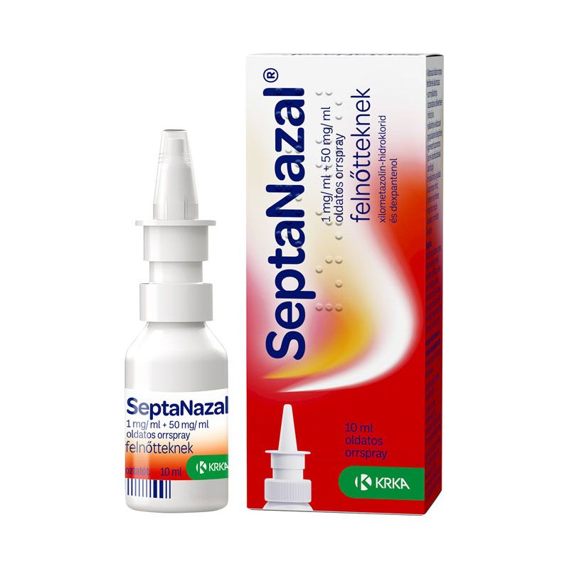 SeptaNazal 1 mg/1 ml + 50 mg/1 ml oldatos orrspray felnőtteknek