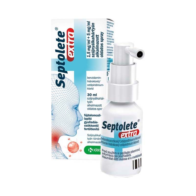 Septolete Extra 1,5 mg/ml+5 mg/ml szájnyálkahártyán alkalmazott oldatos spray
