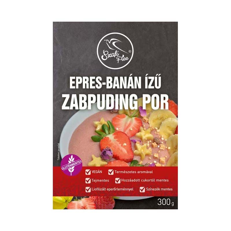 Szafi Free Zabpuding por epres-banán ízű
