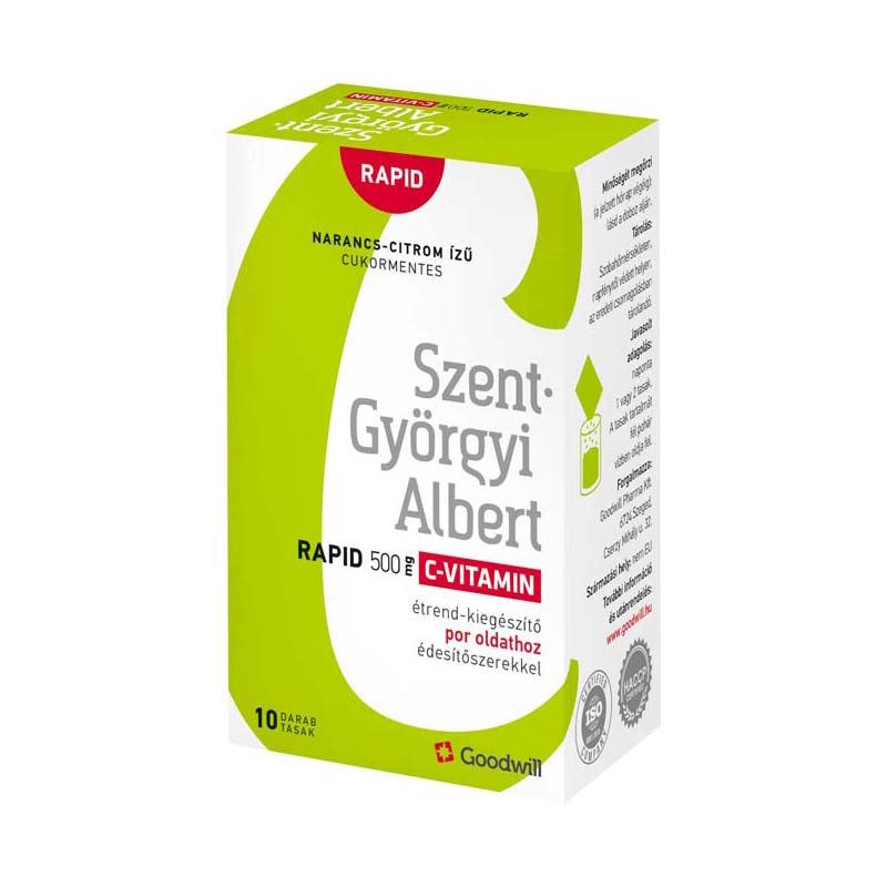 Szent-Györgyi Albert rapid 500 mg C-vitamin étrend-kiegészítő por