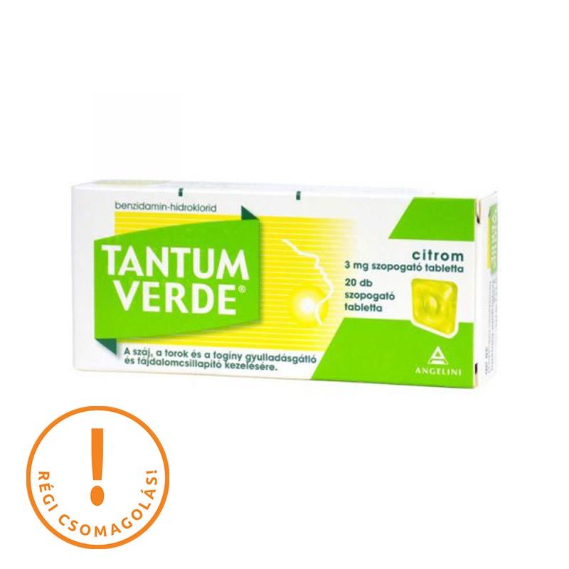 Tantum Verde citrom 3 mg szopogató tabletta