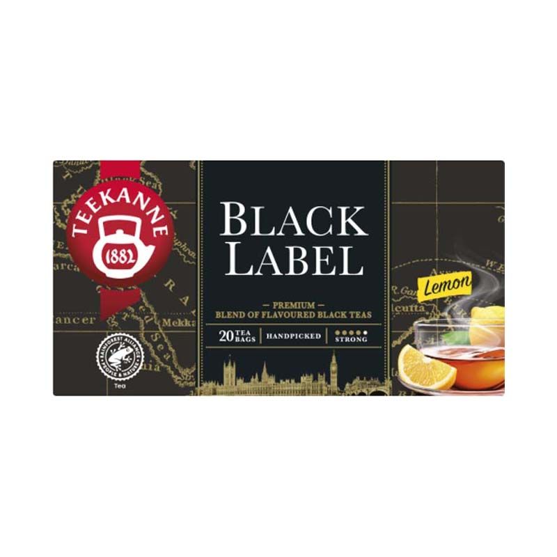 Teekanne Black Label fekete tea keverék citromlével