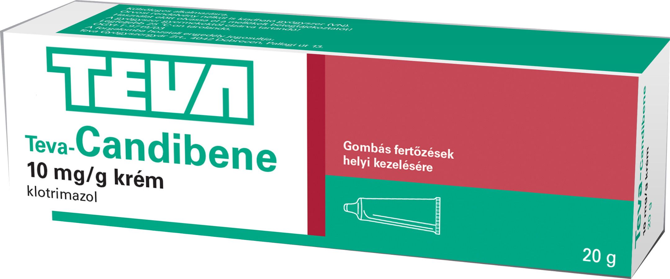 Teva-Candibene 10 mg/g krém (régi: Candibene krém)