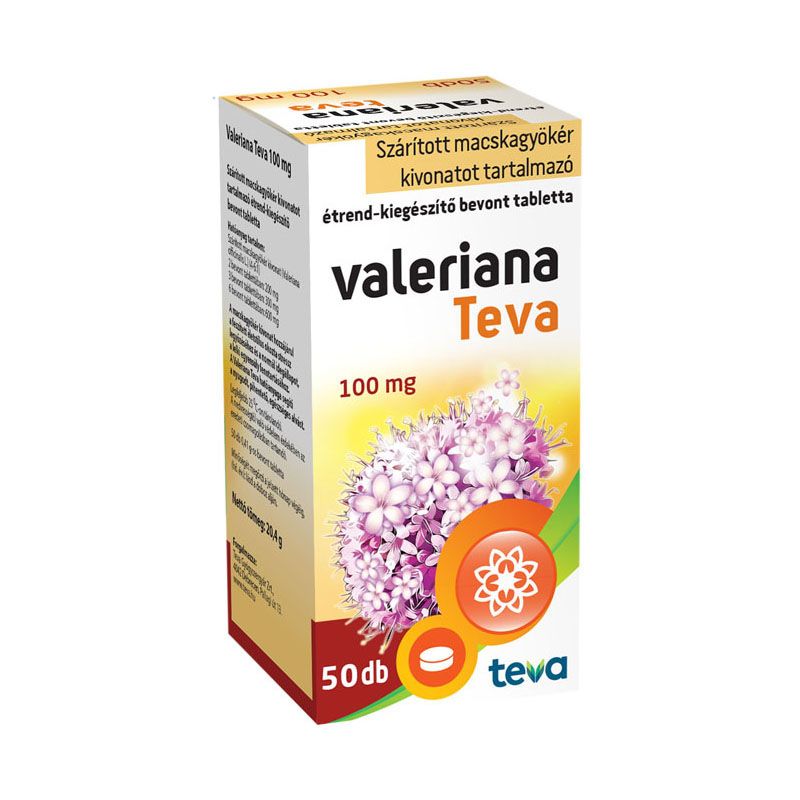 Valeriana Teva 100 mg étrend-kiegészítő filmtabletta