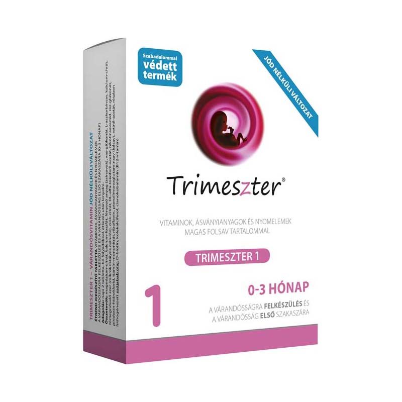 Trimeszter 1 jódmentes étrend-kiegészítő tabletta várandósoknak