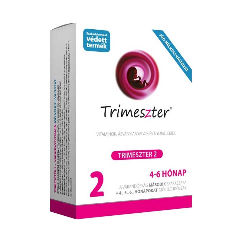 Trimeszter 2 jódmentes étrend-kiegészítő tabletta várandósoknak
