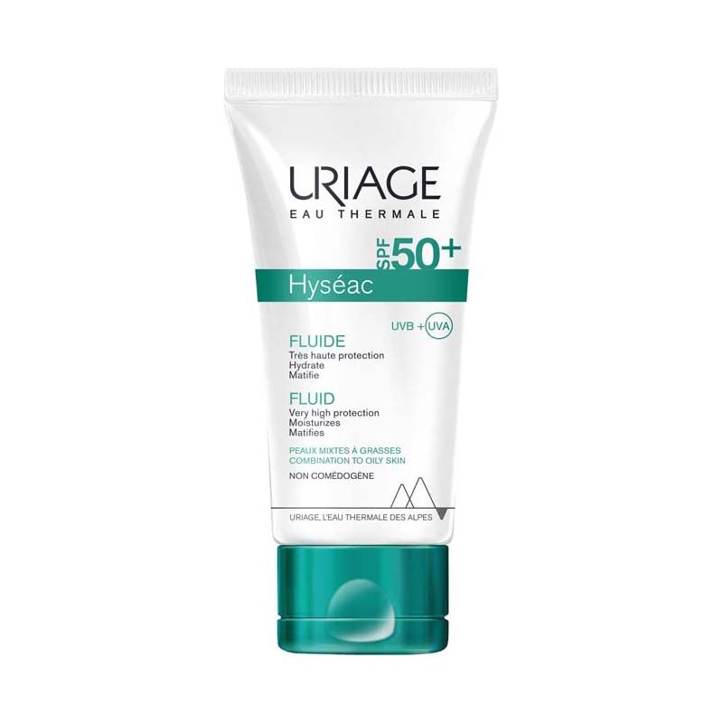 Uriage Hyséac Fluid mattító fényvédő zsíros bőrre SPF50+