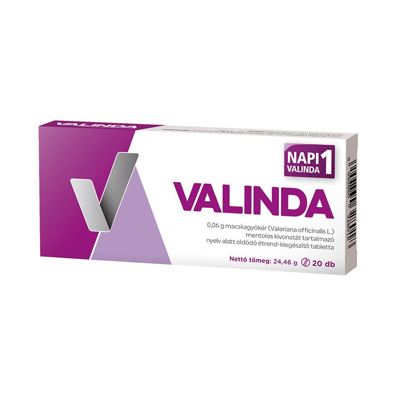 Valinda 0,06 g nyelv alatt oldódó étrend-kiegészítő tabletta