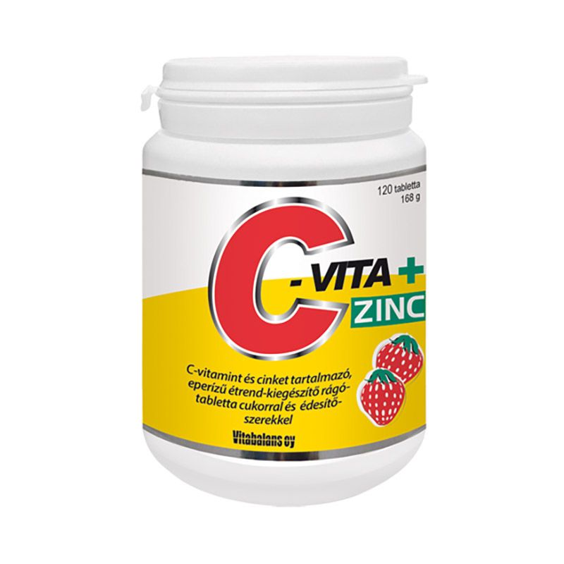 Vitabalans C-vitamin + Cink eper ízű rágótabletta
