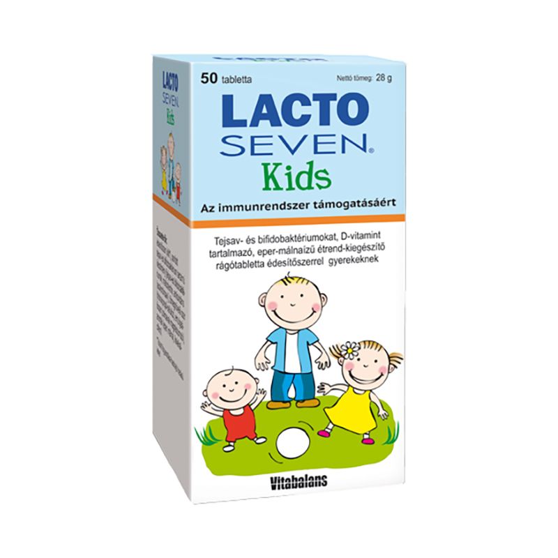 Lacto Seven Kids tabletta eper-málna