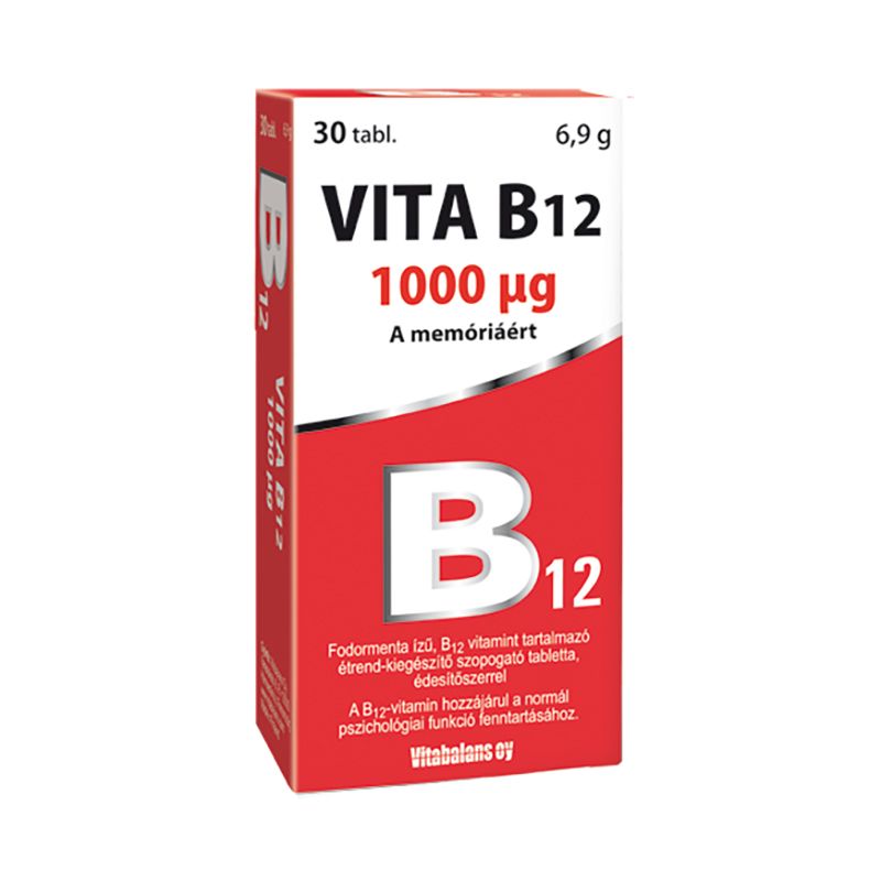 Vitabalans Vita B12 1000 mcg szopogató tabletta
