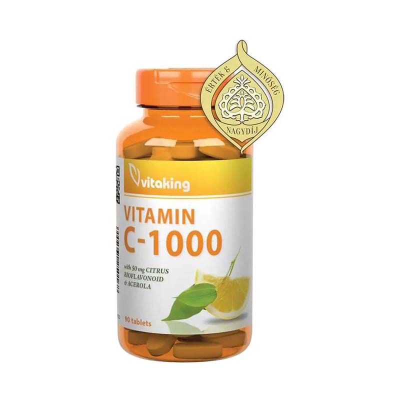 Vitaking C-vitamin 1000 mg + bioflavonoid + csipkebogyó + acerola