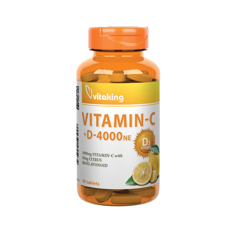Vitaking C-vitamin 1000 mg + D-vitamin 4000NE tabletta