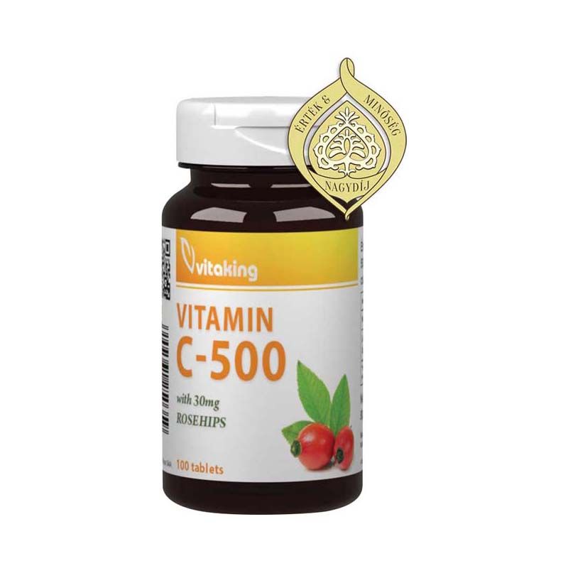 Vitaking C-vitamin 500 mg csipkebogyó tabletta