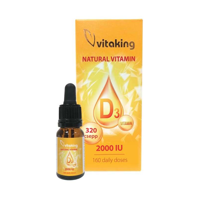 Vitaking Natural Vitamin D3-vitamin csepp 2000IU