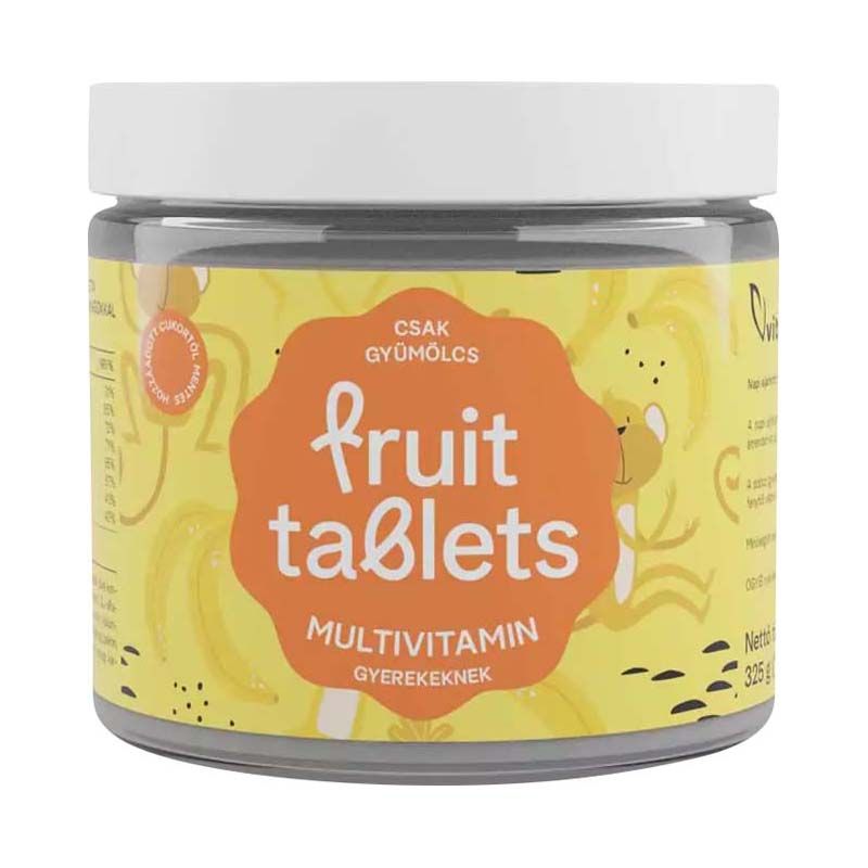 Vitaking Fruit Tablets Multivitamin gyümölcszselé tabletta gyerekeknek alma-banán