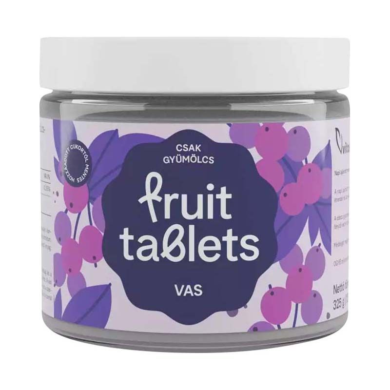 Vitaking Fruit Tablets Vas gyümölcszselé tabletta alma-feketeribizli