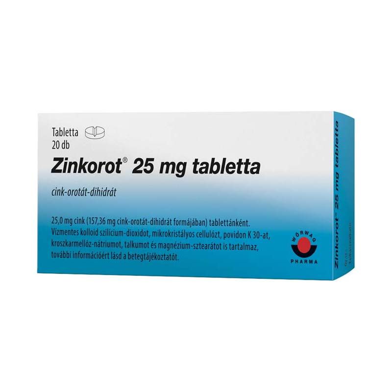 Zinkorot 25 mg tabletta