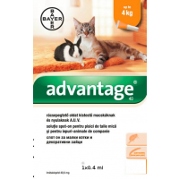 Advantage 40 macska kis 0,4ml a.u.v.