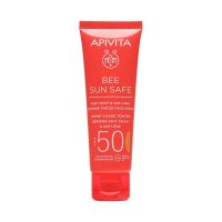 Apivita Bee Sun Safe Színezett arckrém ráncok és pigmentfoltok ellen SPF50