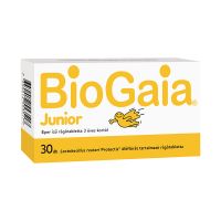 BioGaia Junior étrendkiegészítő rágótabletta eper 