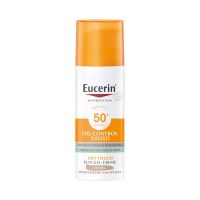 Eucerin Sun Oil Control színezett napozó krém-gél arcra medium FF50+