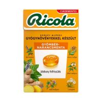 Ricola gyógynövényes cukorka gyömbér-narancsmenta ízben