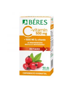 Béres C-vitamin 500mg Csipkebogyó D3 1000NE retard tabletta (Pingvin Product)