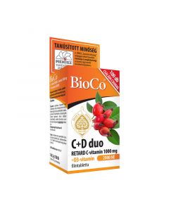 BioCo C+D3 DUO C-vitamin 1000mg D3-vitamin 2000NE retard filmtabletta (Pingvin Product)