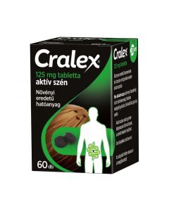 Cralex aktív szén 125 mg tabletta