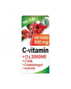 Dr.Chen C-vitamin 500 mg D3+Zn+Csipkebogyó+Acerola retard filmtabletta