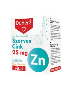 Dr. Herz szerves cink 25 mg kapszula