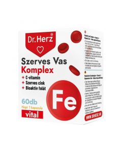 Dr. Herz szerves vas komplex + C-vitamin + szerves cink + folát kapszula