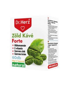 Dr.Herz zöld kávé forte + c-vitamin+glükomannán kapszula