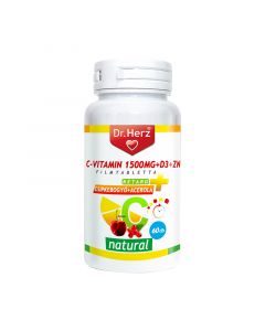 Dr.Herz C vitamin 1500 mg+D3+Zn retard filmtabletta