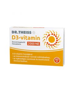 Dr. Theiss D3-vitamin étrend-kiegészítő filmtabletta 2000 NE 