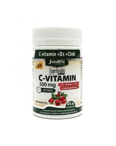 JutaVit C-vitamin 500 mg +D3+Cink retard filmtabletta csipkebogyóval